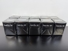 Set Of 10 Black 100+ XL Deck Boxes Magic Poke...