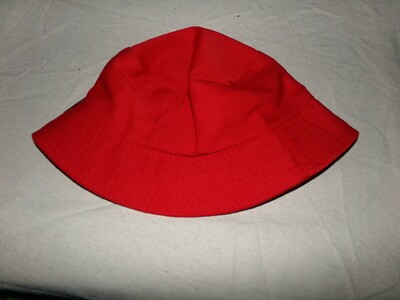 Bucket Hat, Red, Size Medium, Made From Polyester 