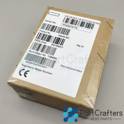 765455-B21 765869-001 Fit HP 2TB SATA 6G MIDLINE 7.2K SFF (2.5IN) SC 512E DS HDD