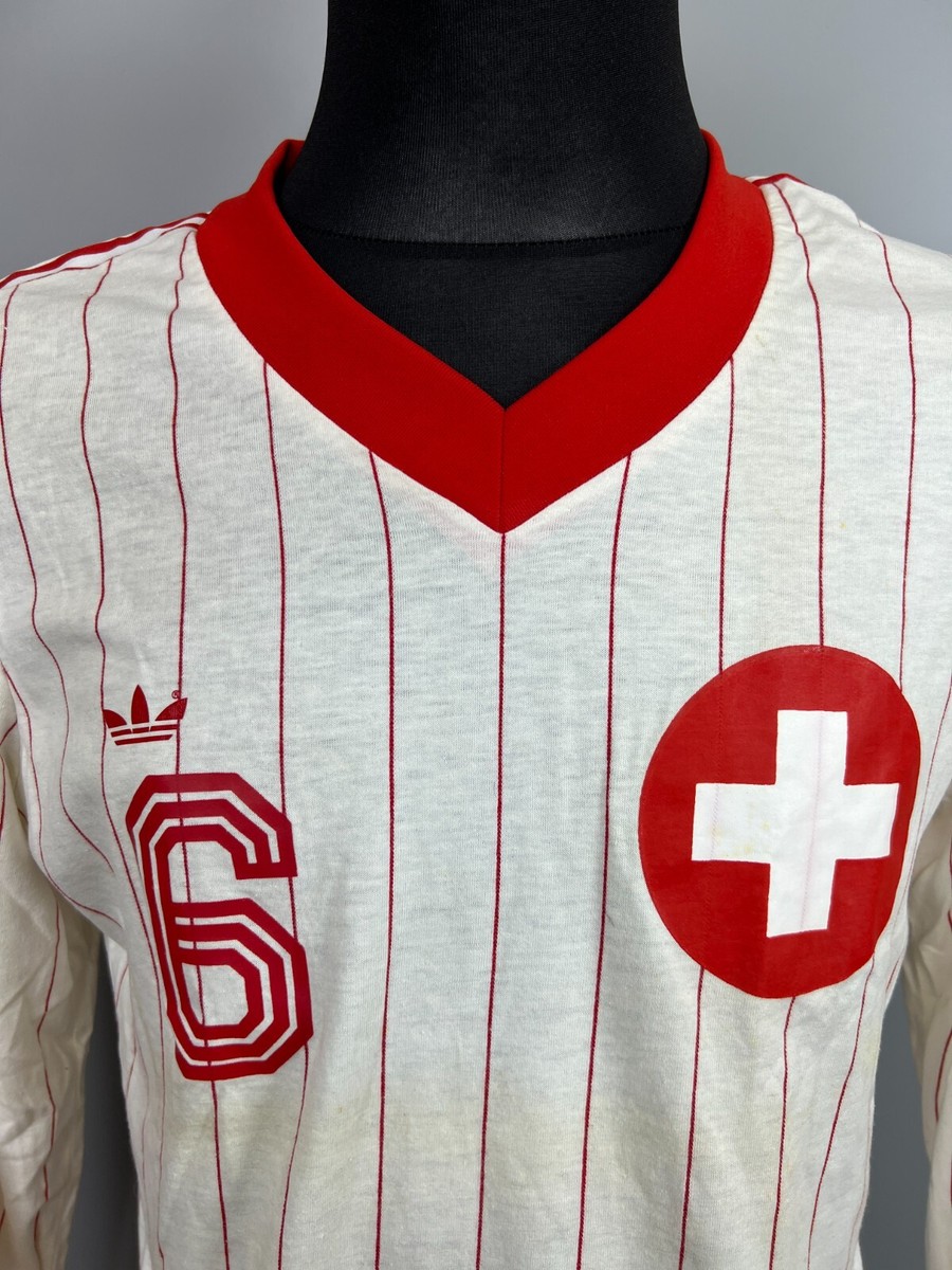 SWITZERLAND 1982 1984 WEHRLI AWAY SHIRT FOOTBALL SOCCER JERSEY