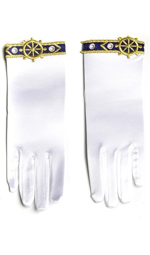 Guantes de marinero hasta muñeca corta barco náutico barco capitán marina disfraz 996432 - Imagen 2 de 2