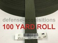 100 YARD ROLL 1.5 INCH MilSpec Military Webbing MIL-W-17337 C/2 RANGER GREEN