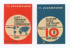Streichholzetiketten/ Matchbox Label - Interflug, DDR 1965