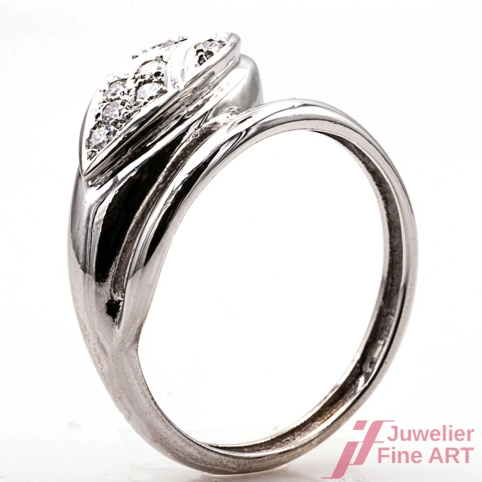 Ring 750 Weißgold mit Diamanten - Bild 1 von 3