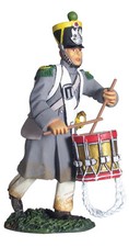 W. Britain Napoleonic 17996, French Light Infantry Voltigeur Drummer Advancing