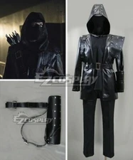 Green Arrow League of Assassins Dark Archer Malcolm Merlyn Leather Cosplay 【