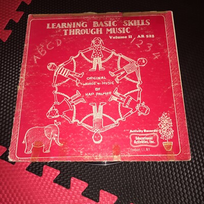 LEARNING BASIC SKILLS THROUGH MUSIC Vol 1 & 2 by Hap Palmer 33RPM LP Record v3