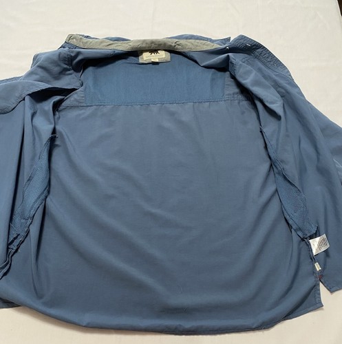 Dakota Grizzly Men Blue Button Down 100% Nylon Shirt, Vents Pockets Outdoors XL - Picture 6 of 16