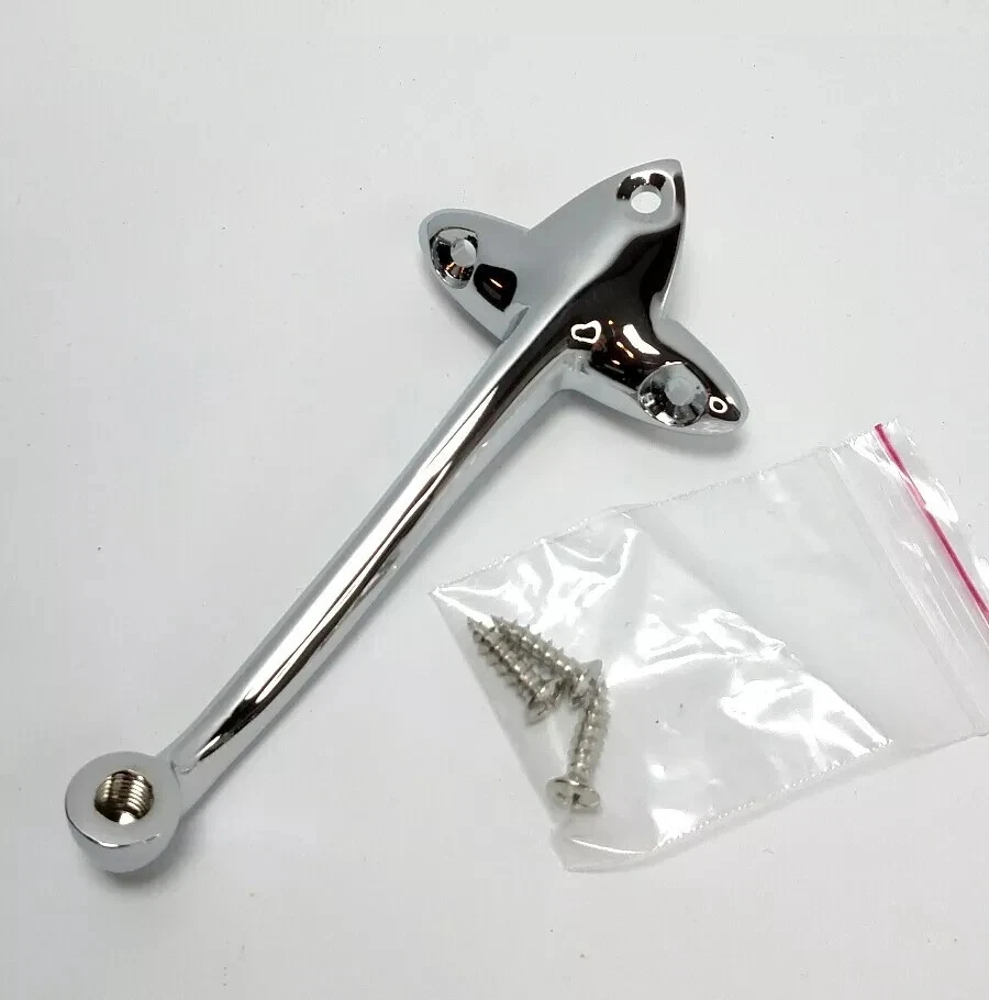 Espelho GM dia/noite, 55-59 Chevy GMC caminhão cromado interior visão traseira e suporte - Imagem 4 de 4