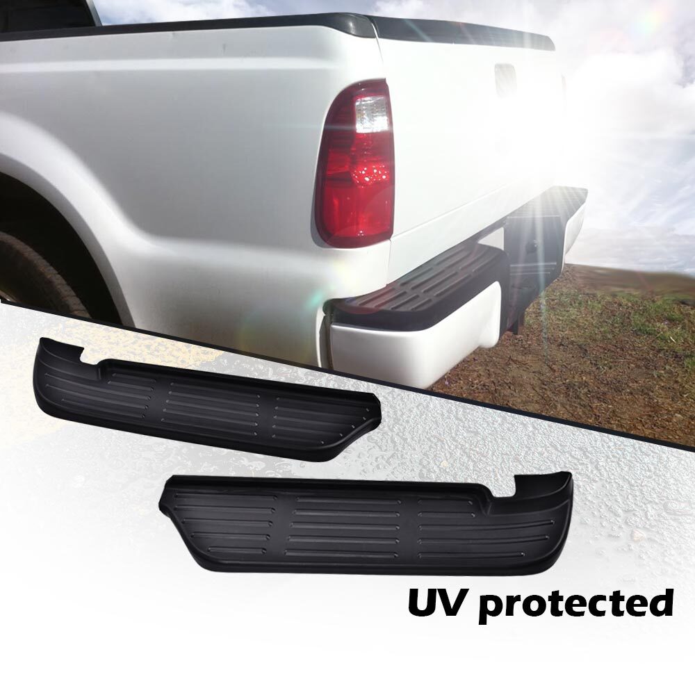 Black Plastic Step Pad Pair Rear Bumper Step Pads Set (Left & Right) For 1999-2007 Ford F-Series Super Duty Trucks Ford Super Duty Bumper Step Pads