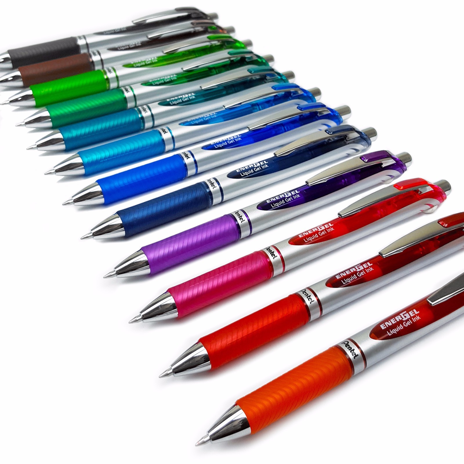 Pentel EnerGel BL77 Gel Ink Pens Rollerball Pens 0.7mm - 12 x Mixed Colours
