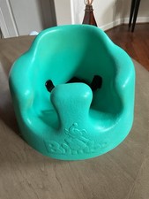 Bumbo Seat Baby Infant Floor Sit Up Chair Bath Seat Blue With Safety Straps
