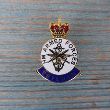 HM Armed Forces Veteran Enamel Pin Badge