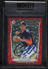 BAS 2014 Bowman Draft Top Prospects Red Ice Colin Moran Seal of Authenticity ow6