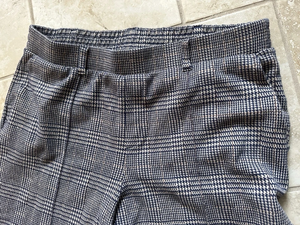 Pantalones deportivos Lands End para mujer talla L/P pata de gallo tejidos pierna cónica Foto 4 de 4