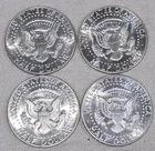 (4) 1966-P ,MS/BU Kennedy Silver Half Dollar Coin Lot, FOUR 50C Coins