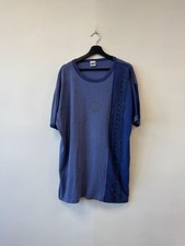 Vintage Ocean Pacific Shirt Mens XL Blue Two Tone Surf Graphic Made USA 90s