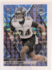 2025 Panini Mosaic Malaki Starks #347 Reactive Blue Mosaic RC