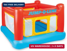 Intex Inflatable Jump-O-Lene Trampoline Bounce House with Crawl-Thru Door Net