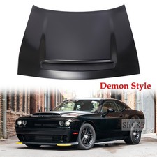 For 2008-2023 Dodge Challenger Demon Style Black Hood Panel With Vented Bezel