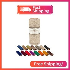 Craft County 100 Hemp Cord Spools   205 ft 62.5m Crafting Cord with a Polishe