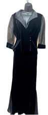 Alex Evenings Special Occasion Mother of the Bride Two Piece Velvet Gorgeous S