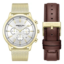 Kenneth Cole New York Men's  Watch With Interchangeable Leather Band KCWGK707202