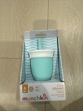 Munchkin C'est Silicone 4oz Training Cup with Straw - Mint Color
