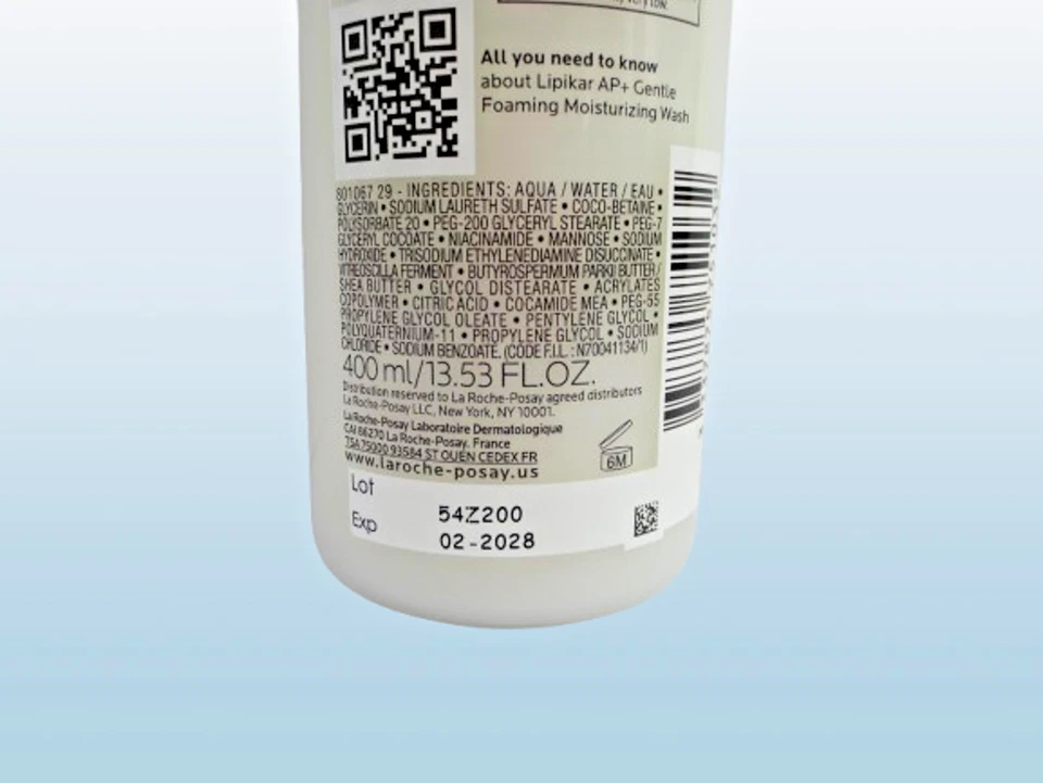 LA ROCHE POSAY LIPIKAR AP+ GENTLE FOAMING MOISTURIZING WASH 13.52 OZ NWOB 3PCS - Image 4 of 4