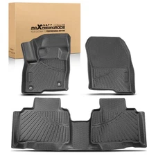 Floor Mats Liners Unique Black TPE fit for Ford Edge All-Weather  2015 2016-2024