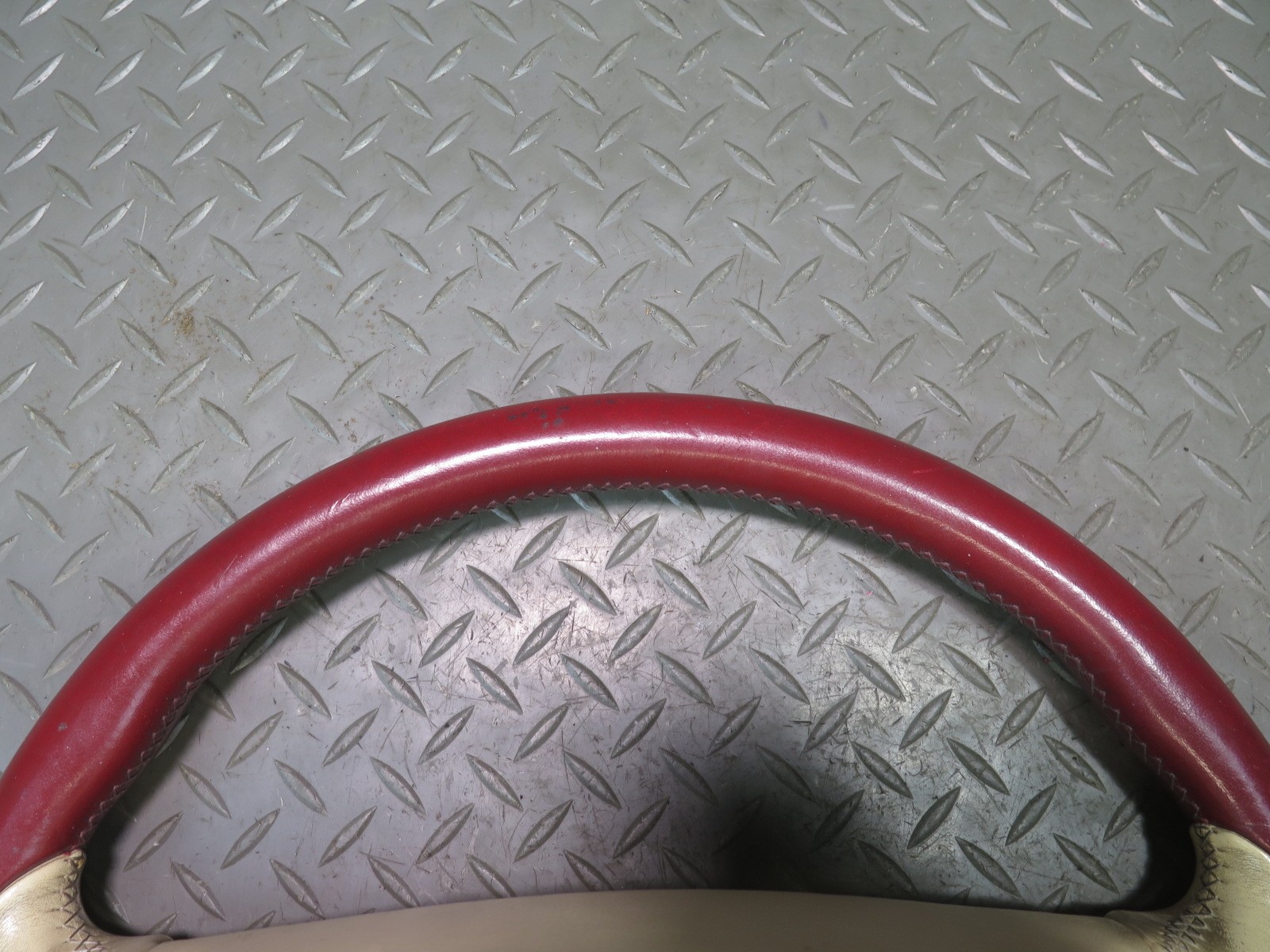 2006-2012 BENTLEY CONTINENTAL FLYING SPUR LEATHER STEERING RED BEIGE