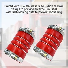 7715-0002 4x6 4 Inch Silicone Red Hump Hose Charge Air Cooler Wclamps 4-pack