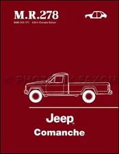 1986-1987-1988 Jeep Comanche Body Shop Manual 86 87 88 Repair Service Workshop
