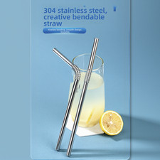 Reusable Metal Straw Cleaning Brush Included Suitable For Hot And Cold Drinks