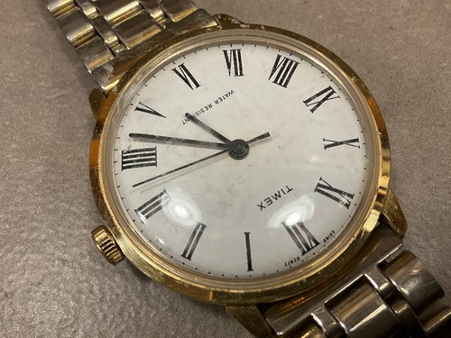 VTG Timex Wristwatch Watch 26160 02477 Roman Numeral Great Britain Men's Marlin - Picture 6 of 9