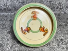 Rare Antique 1910 Roseville Pottery Brown Bunny Baby Child Plate Bowl Creamware