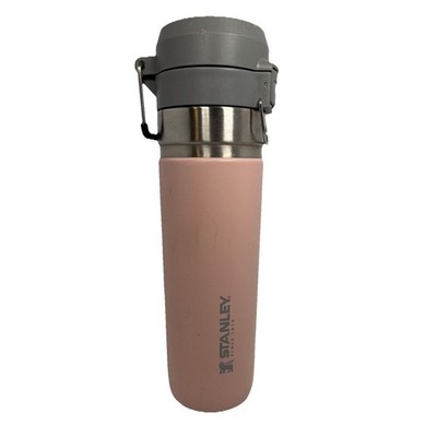 Stanley 24 oz Pink/Gray Stainless Insulated Bottle Flip Top Lid w Handle