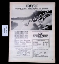 1967 "MOVIE" JAMES GARNER, EVA MARIE SAINT in "GRAND PRIX" Print Ad 53218