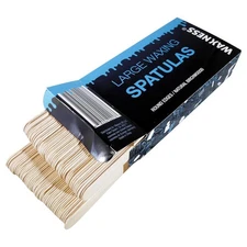 Waxness Wax Necessities Extra Polished Birchwood Rounded Body Spatulas... 