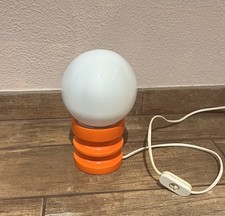 Vintage Zicoli Tischlampe mit Opalglas-Kugel 553  Orange !!