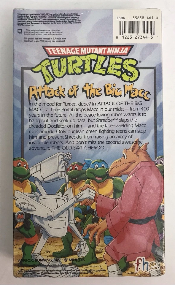 Teenage Mutant Ninja Turtles Attack of the Big Macc VHS NEW Factory Sealed TMNT - Image 2 of 4