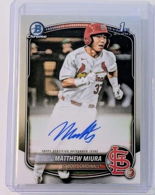  2025 Bowman Draft - Matthew Miura 1st Bowman Chrome Auto #CPA-MMI Cardinals 