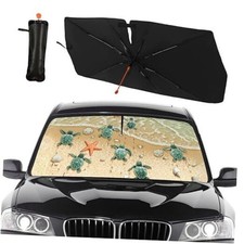 Sea Turtles Car Windshield Sun Shade Umbrella Automotive Windshield Sunshade