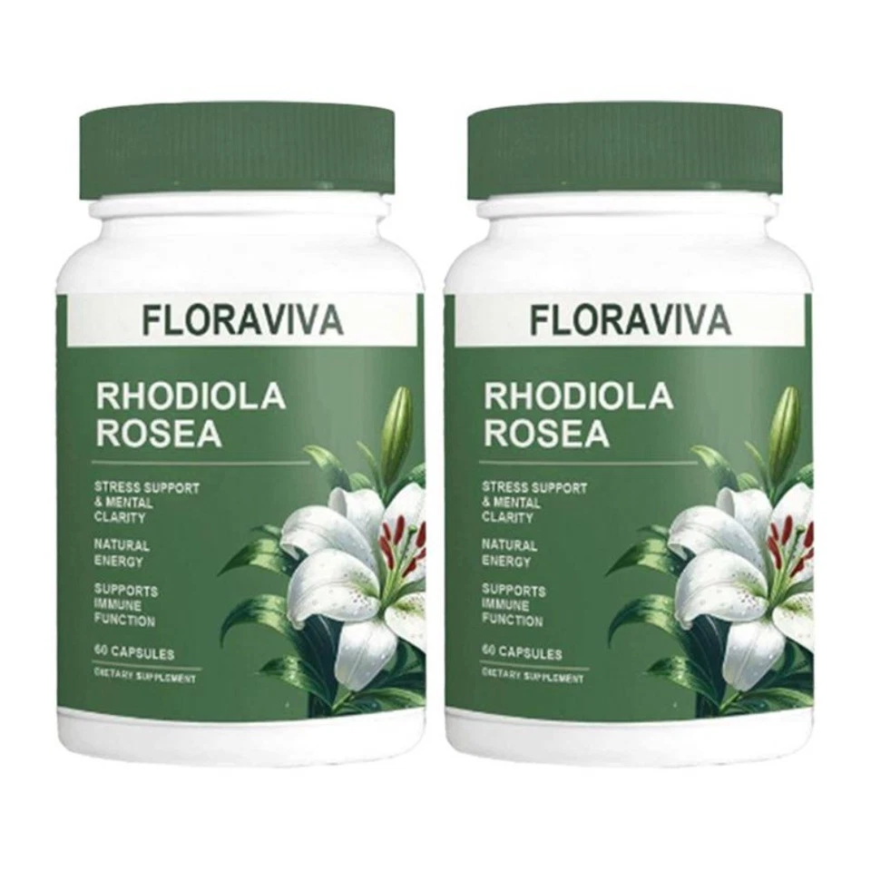 Floraviva Rhodiola Rosea Cápsulas Suplemento Cuidado de la Salud Foto 2 de 4
