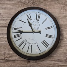 XL JUMBO WALL CLOCK wood Frame Standard Time ...