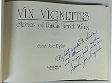 Vin Vignettes : Stories of Famous French Wines Hardcover Sarah J.
