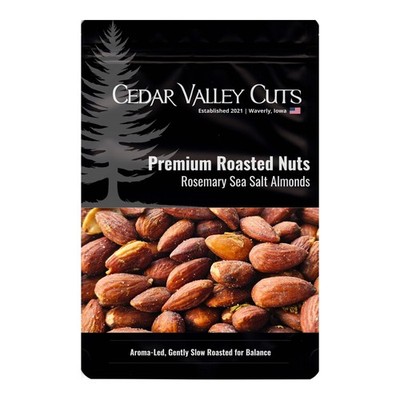 Rosemary Sea Salt Almonds | Premium Slow Roasted Savory Nuts
