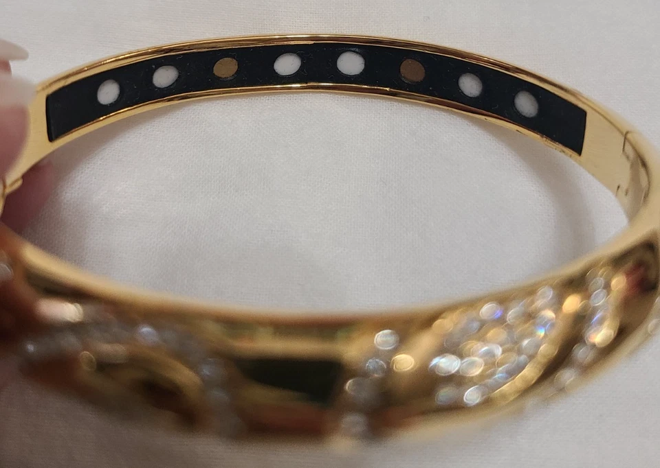 Nikken Bella Passione 24K Gold-Plated Magnetic Napoli Swirl Bracelet NWOT #1 - Image 2 of 4