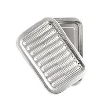 Nordic Ware Naturals 2-Piece 10" x 15" Aluminum Broil and Grill Baking Pan