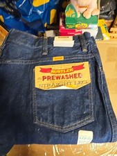 NEW NWT NOS Wrangler Mens Rustler Straight Leg Jeans 42 x 30 Blue Regular Fit